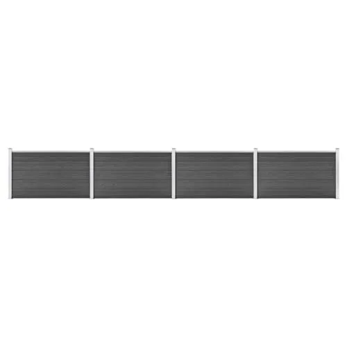 vidaXL Zaunelement Set mit Pfosten - Robuster Sichtschutzzaun aus WPC - Dekorative Zäune, langlebig und witterungsbeständig, ideal für Privatsphäre und Sicherheit im Garten. Flexibles Design mit Holzmaserung und einfacher Montage.