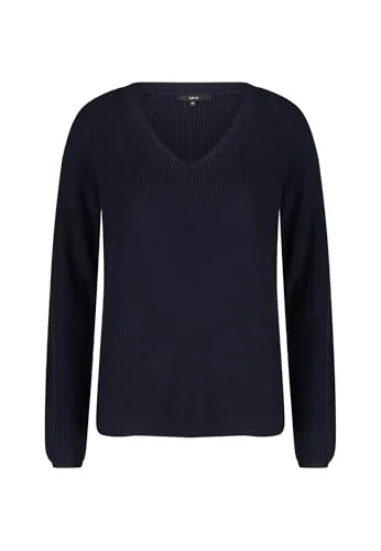 zero Damen Strukturpullover mit V-Ausschnitt 38, Hydrangea