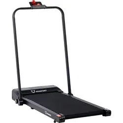 FOXSPORT Elektrisches Laufband, Klappbares Laufband für Zuhause bis 10 km/h, Walking Pad Laufband mit Fernbedienung, LCD-Display und Tablet Holder - Schwarz