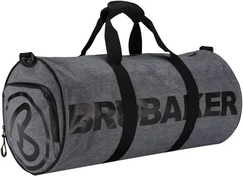 BRUBAKER Sporttasche Unisex Duffle Bag Trainingstasche Grau (1-tlg., wasserabweisend, Duffelbag), 27 l Fitnesstasche mit Schuhfach und Nassfach, Reisetasche Duffel Bag