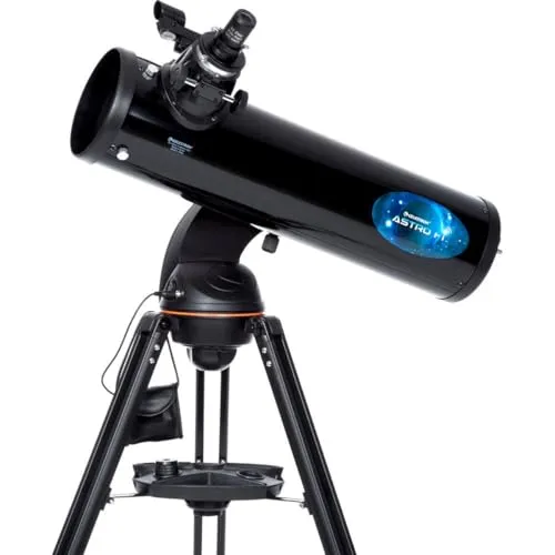 Celestron 22203 Astro-Fi 130 WiFi Wireless Reflector Telescope, Black