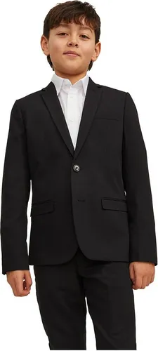 JACK & JONES Blazer für Jungen, Schwarz, Größe 176 - Stylisches einreihiges Sakko mit Vollfutter und elegantem Zweireihigen Knopfverschluss, perfekt für besondere Anlässe.