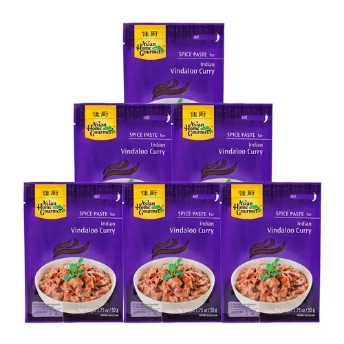 AHG Vindaloo Currypaste Gewürzpaste für Vindaloo Curry Indisches Curry 6x50g