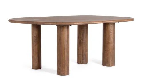 Esstisch Sanat aus Mangoholz, modern, 200 cm für 6–8 Personen - Moderner Esstisch aus robustem Mangoholz mit organischer Form. Ideal für gesellige Abende und stilvolle Einrichtung. Pflegeleicht und langlebig – ein einzigartiger Blickfang für Dein Zuhause.