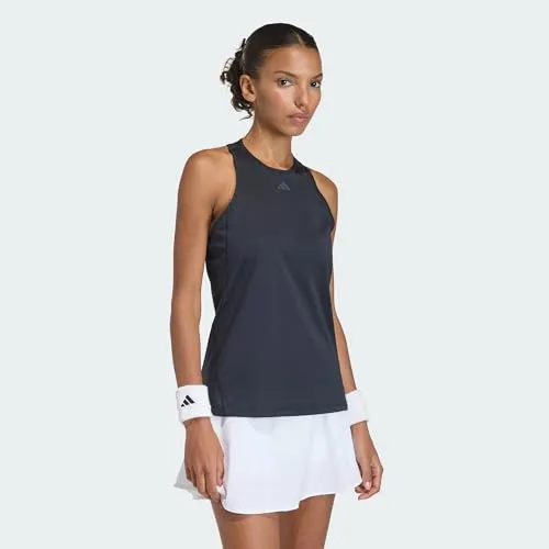 adidas Damen Club Tennis Climacool Tanktop, Schwarz, XL - Sportliches Tanktop aus 88 % recyceltem Polyester, 12 % Elasthan. Mit CLIMACOOL Technologie für optimale Belüftung und angenehmen Tragekomfort beim Tennis.