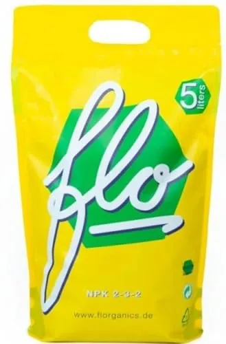 Flo Organics 5L Florganics Living Soil - Dünger für gesundes Pflanzenwachstum, fördert natürliche Mikrobenaktivität und verbessert die Bodenstruktur.