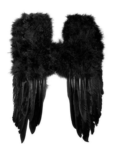 Metamorph Kostüm-Flügel Kostüm Feder Flügel schwarz
