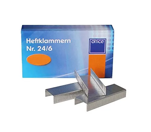 10x 1000 Heftklammern =10.000 St. Tackerklammern Größe 24/6 Tackernadeln Klammern