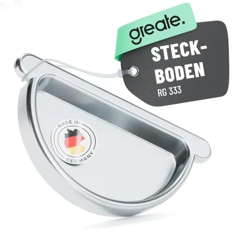 greate Dachrinnen Endstück verzinkt mit Gummidichtung für 333 Dachrinnen | Made in Germany