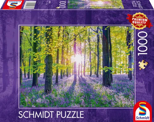 Schmidt Spiele Zarte Glockenblumen im Wald, Puzzle 1.000 Teile