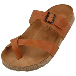 Haflinger Bio Juno Sommer Sandale Hausschuh Unisex Hausschuh braun 48 EU