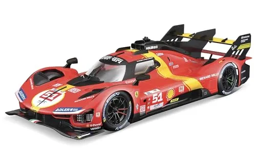 Bburago - Modellbausatz Ferrari 499P LMH - Auto-Bausatz im Maßstab 1:24, detailgetreue Nachbildung des Siegers der 24 Stunden von Le Mans 2023, offizielle Ferrari-Lizenz, empfohlenes Alter 14+ Jahre