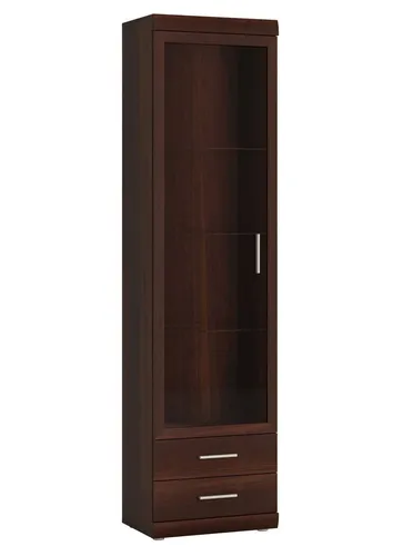 Standvitrine IMPERIAL Vitrinenschrank 50x38x195cm Nussbaum Imperial