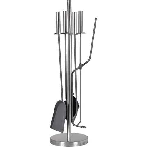 Kleining Kamingerät aus Edelstahl, 5-teilig - Aschesauger für Kaminöfen, aus hochwertigem Edelstahl und ideal für eine einfache und saubere Ascheentfernung.
