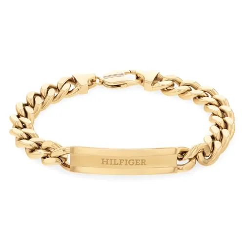 TOMMY HILFIGER CLASH 2790580 Armband - Hochwertiges Armband aus goldfarbenem Edelstahl für Männer, modern im Design und ideal für jeden Anlass mit einer praktischen Moschettonschließe.