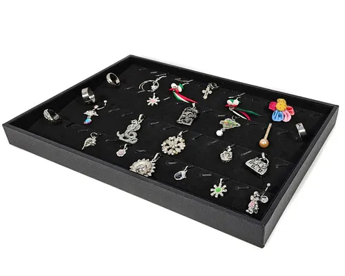Yudu Schmuckkasten Vorlagebrett Schmuckkasten Schmucklade Schmucktablett schwarz