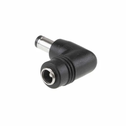 Netzteil-Winkeladapter von Hohlstecker 5,5/2,5mm auf Stecker 5,5/2,1mm, 90°