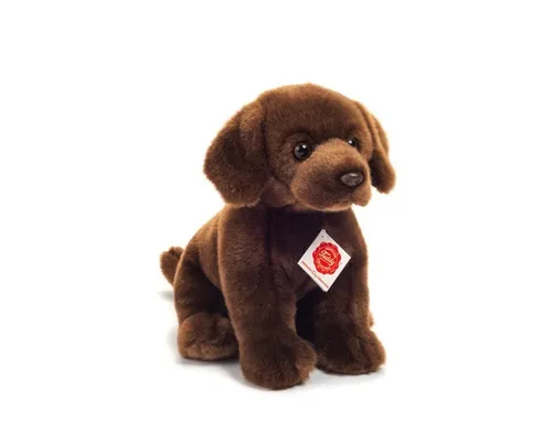 Teddy Hermann Labrador sitzend dunkelbraun, ca. 25 cm - Sonstige, kuscheliger Plüsch-Labrador in hochwertiger Verarbeitung, ideal als Geschenk oder für Sammler