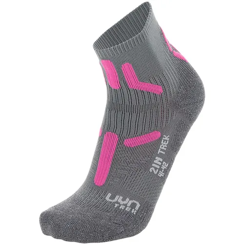 Uyn Woman Trekking 2IN Low Cut Socks - Komfortable Socken für Damen - Trekking- und Wandersocken für Frauen mit innovativem 2-in-1-System, das Reibung und Blasenbildung verhindert. Ideal für lange Touren und heiße Tage dank atmungsaktiver Cool Air Flow-Technologie.
