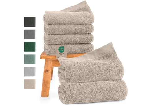 Hausfelder Handtücher Handtuch Set: 2 Badetücher + 4 Handtücher, (2-St)