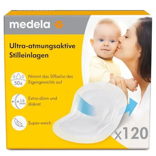 Medela Ultra-atmungsaktive Stilleinlagen – Hochgradig saugfähig – Diskretes Desi