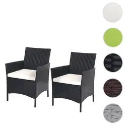 HW Gartensessel 2er-Set Poly-Rattan anthrazit - Gartenmöbel-Set aus hochwertigem Poly-Rattan, wetterfest und ideal für Terrasse oder Wintergarten – für entspannte Stunden im Freien.