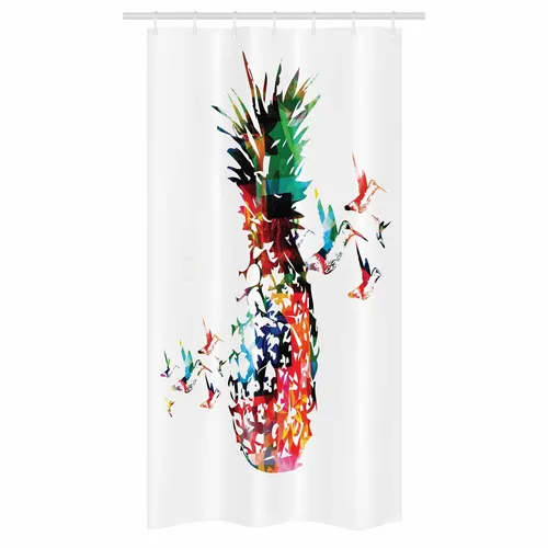 Ananas Schmaler Duschvorhang Moderne geometrische Kunst von Abakuhaus