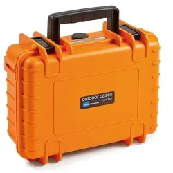 B&W Hartschalenkoffer Typ 1000 mit Würfelschaum, orange - Kamerataschen - Wasserdicht und staubdicht dank IP67, ideal für Outdoor-Abenteuer und perfekten Schutz für Ihr Equipment.