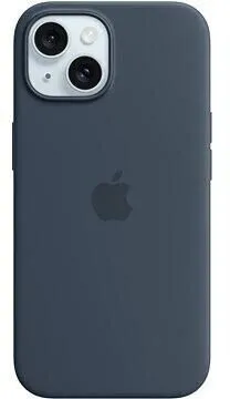 Apple Silikon Case mit MagSafe für Apple iPhone 15 Plus, sturmblau