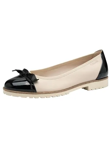 Tamaris Damen Ballerina flach, beige, 41 EU in beige von Tamaris