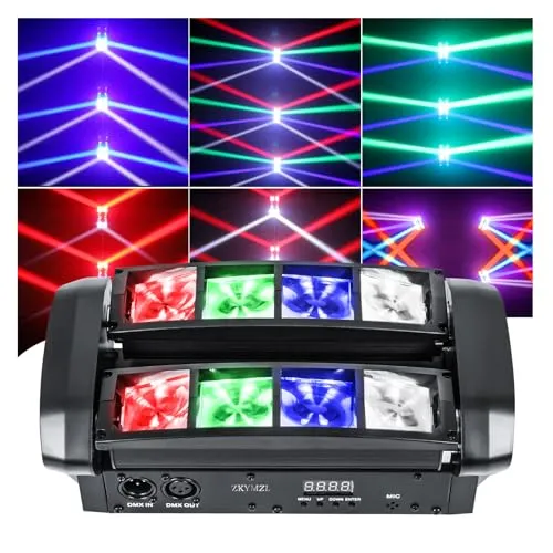 ZKYMZL RGBW LED Spider Moving Head Partylicht mit led beam Lichter by dmx512 controlled Great für Discolicht Stage Lighting Shows
