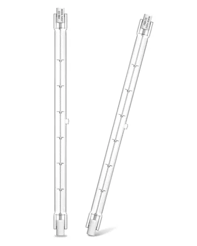 TobeBright R7s Halogen Leuchtmittel 189mm 500W 230V, Halogenstab R7s Warmweiß 2800K,J-Type J189 Linear Halogen Birne R7s, 11000lm Dimmbar, für Innenbeleuchtung, Landschaftsbeleuchtung, 2 Stück