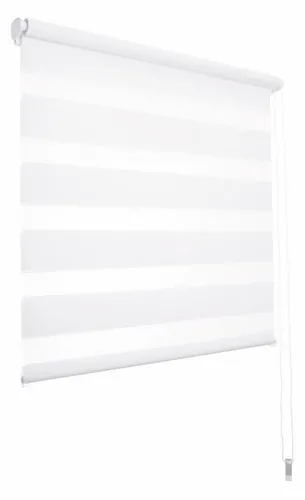 Doppelrollo Duo-Doppelrollo KLEMMFIX, DécoProfi, Lichtschutz, mit Bohren/ohne Bohren, Fenster- oder Wandmontage, abwechselnd transparent und blickdicht gewebtes Textil