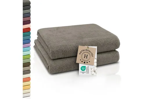 ZOLLNER 2er Set Badetücher in braun von Zollner