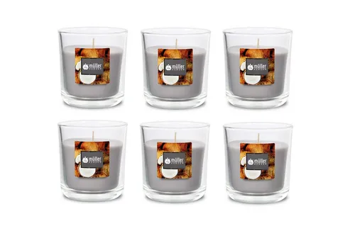 Gebr. Müller Kerzenfabrik AG Kerzenständer Duft-Kerzenglas 65/70 mm Set 6 Stk. Verschiedene Aromen