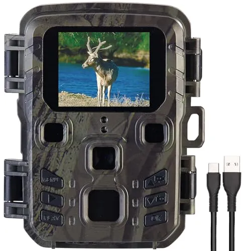 VisorTech Full-HD-Wildkamera mit PIR-Sensor - Überwachungskamera für den Außenbereich mit Nachtsicht und 6 Monaten Stand-by, ideal für die Überwachung von Wildtieren und Grundstücken.