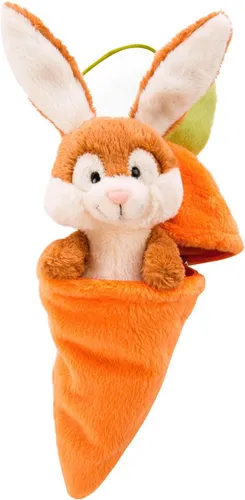 NICI 48089 Anhänger Plüschhase mit Karotte 15 cm – Niedlicher Häschenanhänger für Ostern - Der NICI Plüschhase versteckt sich in einer flauschigen Karotte und bringt Freude ins Osternest. Ideal als Geschenk für Kuscheltierliebhaber, sorgt er für gute Laune und ist aus hochwertigem NICI Plüschmaterial gefertigt.