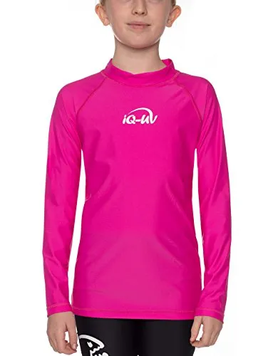 iQ-UV 300 Kinder, Langarm, Uv-Schutz T-Shirt, Rose (Pink), 140/146