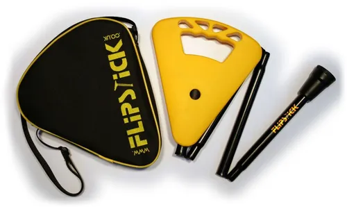 Stockshop FLIPSTICK Sitzstock, sonnengelb, faltbar - Gehstöcke mit integriertem Sitz, ideal für Pausen unterwegs. Leicht und stabil, 3-fach faltbar für optimale Portabilität.