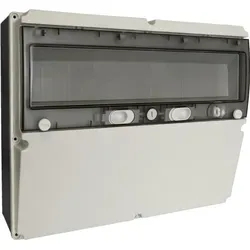 Stromverteiler IP66 18Module - TP Electric Verteilerkasten - Hochwertiger 18-Modul-Verteilerkasten (1x18) IP66, ideal für Außenanwendungen, hermetisch und robust mit transparent getöntem Türdesign.