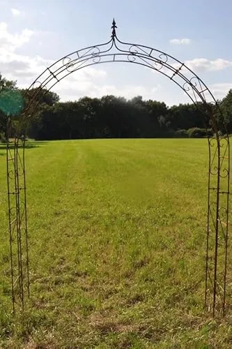 Rosenbogen aus Metall in 10mm Massiveisen! Breite: 200cm Rost/Roheisen