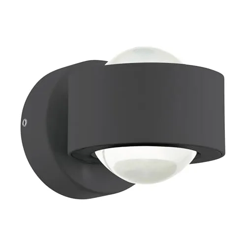 EGLO LED Wandlampe Ono 2 - 2 flammige Wandleuchte in Anthrazit - Lampen für modernes Wohnen, diese elegante Wandlampe bietet Up and Down Light in warmweiß und passt perfekt in jeden Raum.