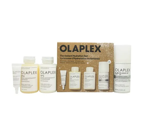 Olaplex - The Instant Hydration Set - Pflegendes Haarpflegeset 305 ml - Erlebe intensive Feuchtigkeit mit dem Olaplex Instant Hydration Set. Ideal zur Pflege trockener Haare, repariert es Spliss und sorgt für geschmeidiges, gesund aussehendes Haar. Perfekt für die tägliche Anwendung!
