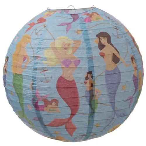 Papier Lampenschirm Meerjungfrau Kinder Märchen Hängelampe Lampe Papierlampe
