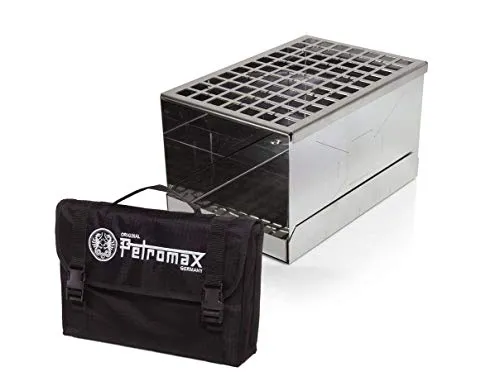 Petromax Feuerbox fb2 (groß) - Kompakte Outdoor Feuerstelle - Grills: Robuste und umweltfreundliche Feuerbox für sicheres Kochen und Backen im Freien, inklusive Transporttasche und einfachem Stecksystem für schnellen Aufbau.