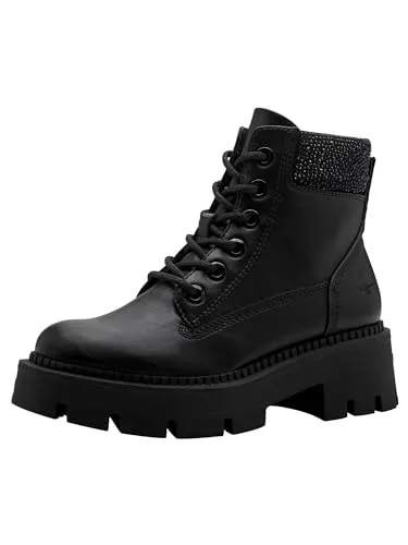 Tamaris Damen Stiefel aus Leder in Schwarz (Größe 38)