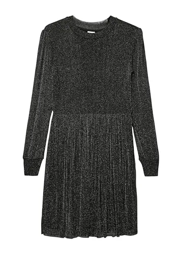 s.Oliver Glitzer-Mesh Kleid mit Rundhalsausschnitt - Elegantes kurzes Kleid aus weichem Glitzer-Mesh, mit schimmerndem Jersey-Futter und weiten, langen Ärmeln. Ideal für besondere Anlässe und sorgt für einen strahlenden Auftritt.