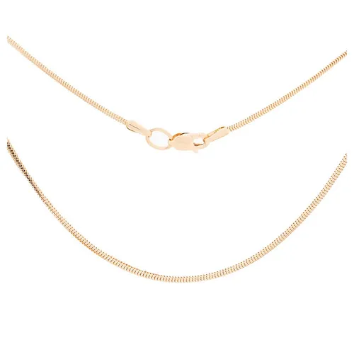 Golders Goldkette Schlangenkette aus 585 Rotgold - Ketten ohne Anhänger, elegante 50 cm lange Halskette aus 585 Rotgold, perfekt für den täglichen Gebrauch oder besondere Anlässe.