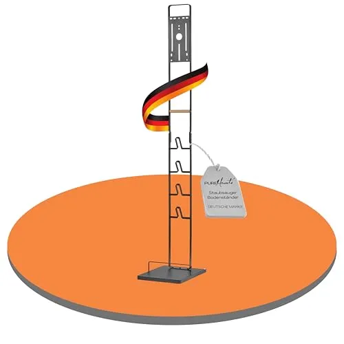PureMounts PM-VAC-50 Staubsaugerständer aus Metall, schwarz - Ersatzteile für Staubsauger: Hochwertiger Aluminium-Ständer für Dyson, mobil mit bodenschonenden Rollen und optimalem Kabelmanagement für eine elegante Integration in Ihr Zuhause.