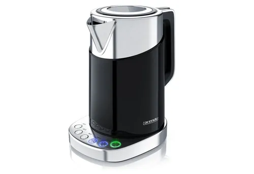 Arendo Wasserkocher Edelstahl, 1,7 l, 3000 W mit Temperatureinstellung